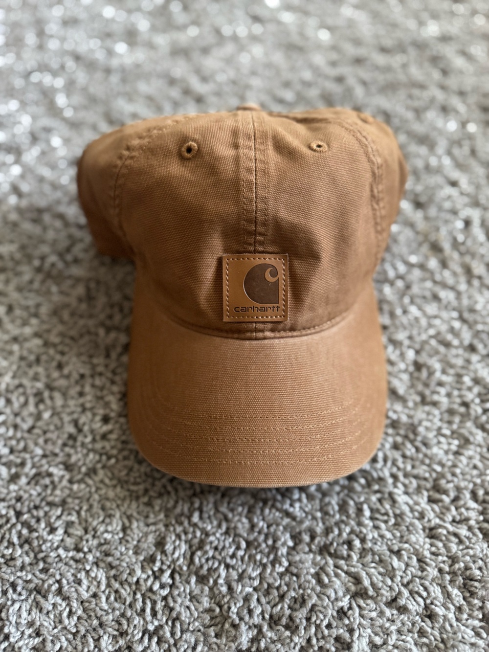 Carhartt Kids Tan Brown Canvas Logo Hat
